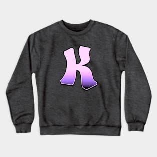 Letter K - Pink fade Crewneck Sweatshirt